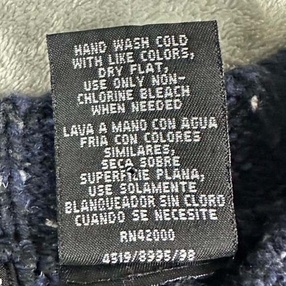 Vintage Knightsbridge Size XL Mens Blue Argyle Wool Blend Crewneck Sweater - Picture 5 of 7